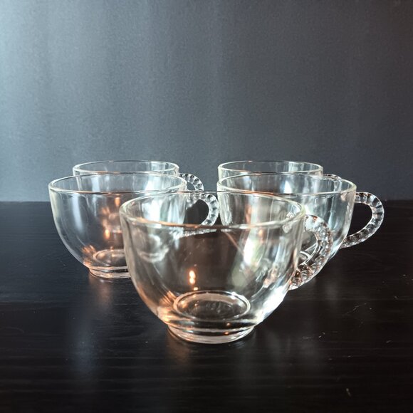 Federal Glass Set of Five Punch Glass Tea Cup - Picture 3 of 5